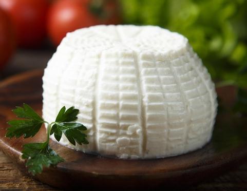 ricotta cheese in a plate