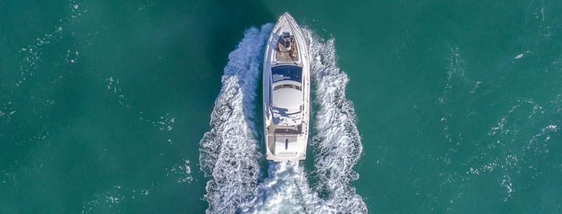 Aerial view of a boat