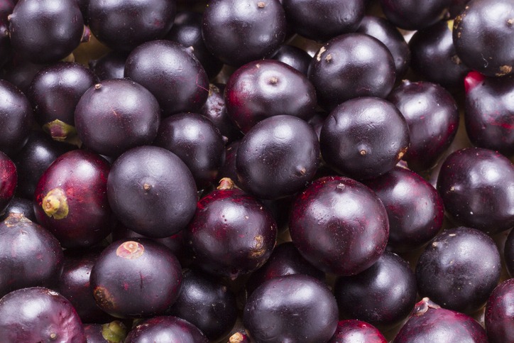 Deep purple acai berries