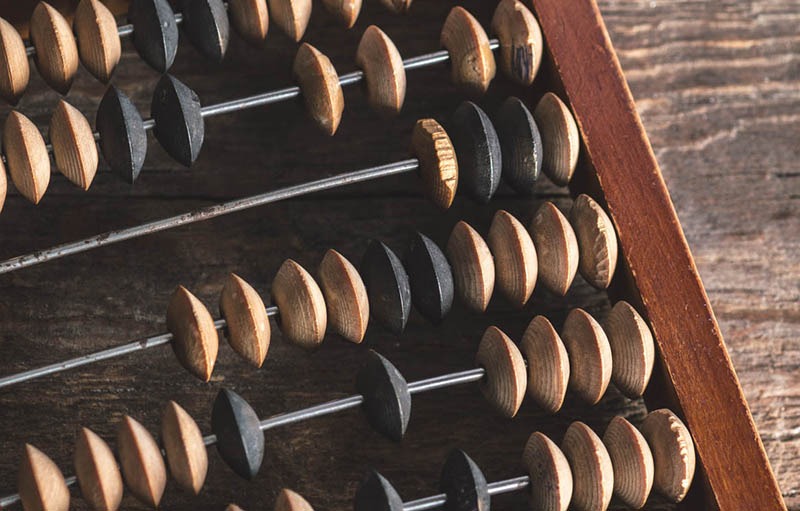 A vintage abacus