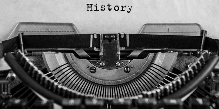 History printed-on-a-page-in-typewriter-font
