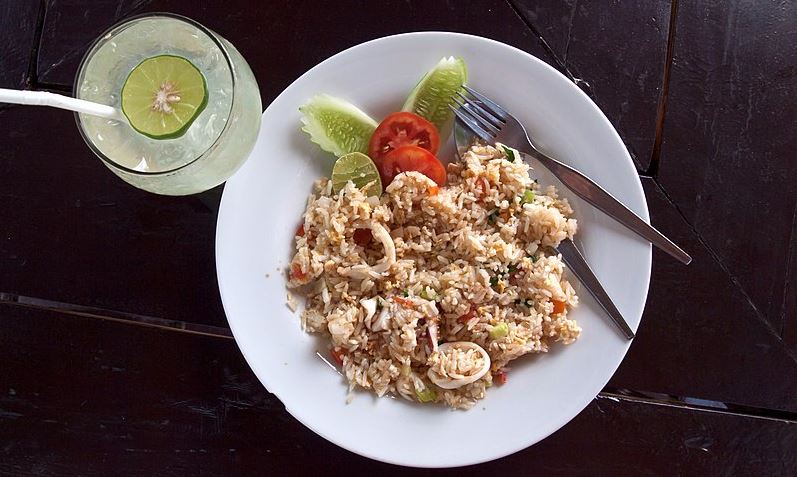 Koh Mak, Thailand, Fried rice with seafood, Thai fried rice