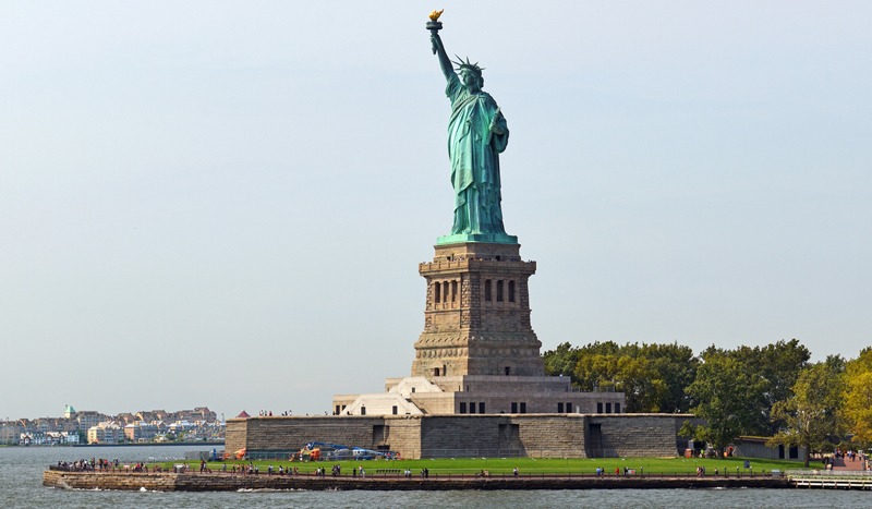 A photo of the Statue of Liberty Island