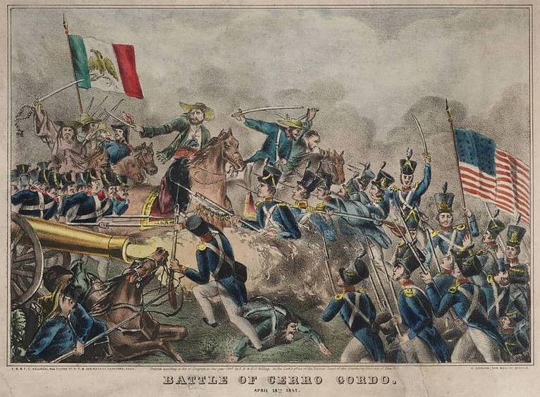 Battle of Cerro Gordo lithograph