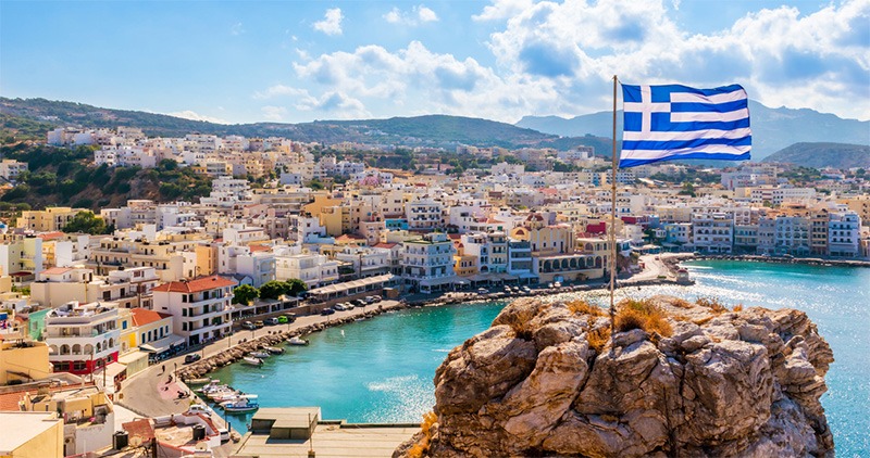 Greek flag in Greece