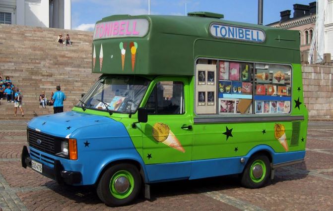 Ice cream van in Helsinki, Finland