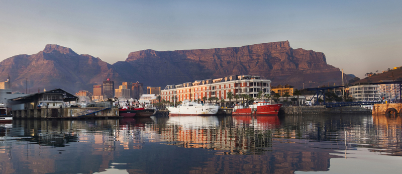 Waterfront Cape Town reflection in the morning