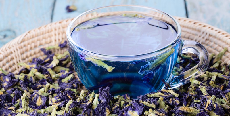a cup of purple tea