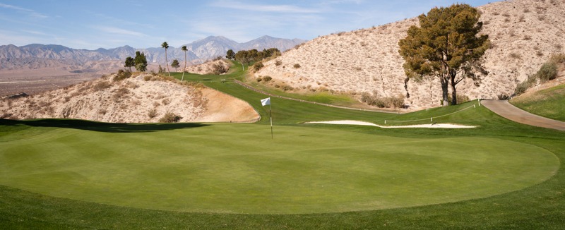 a desert golf course