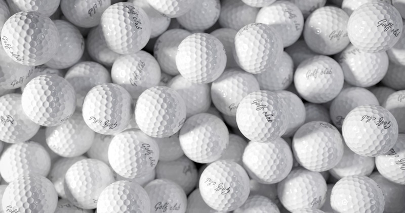 a pile of golf balls