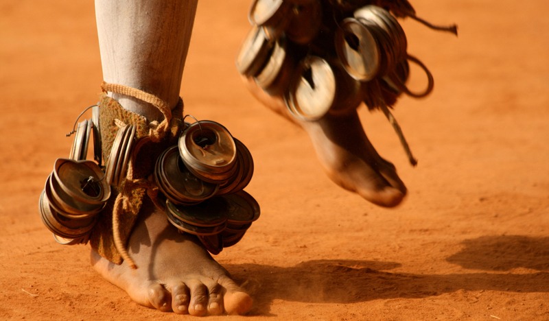dancing feet of a tribal Zulu
