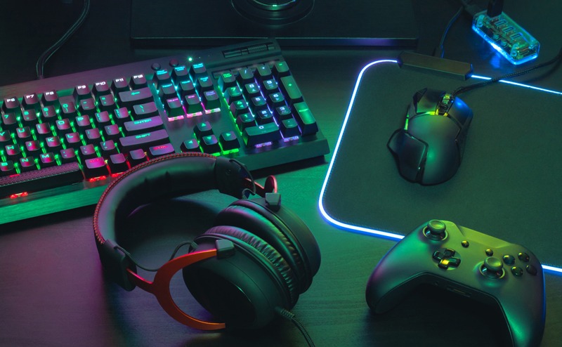 different gaming accessories