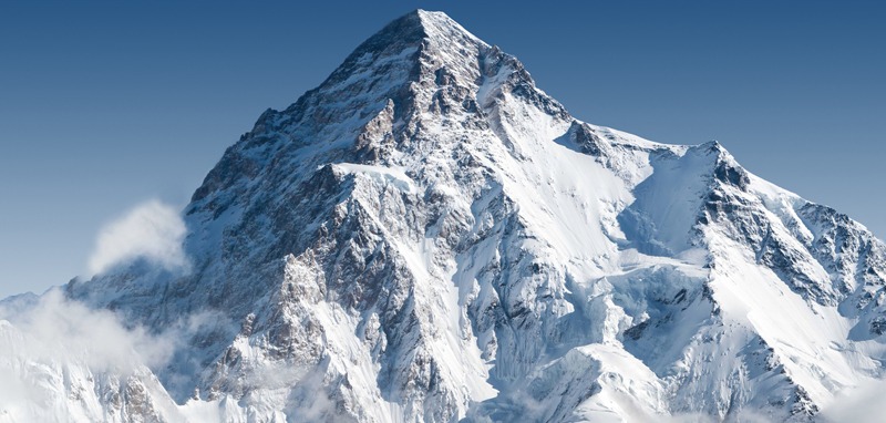 the snow-capped peak of Mount K2