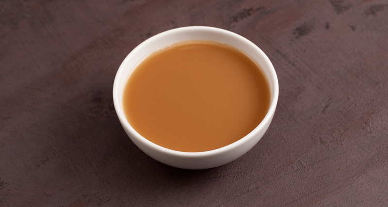 traditional Tibetan churned tea in a cup