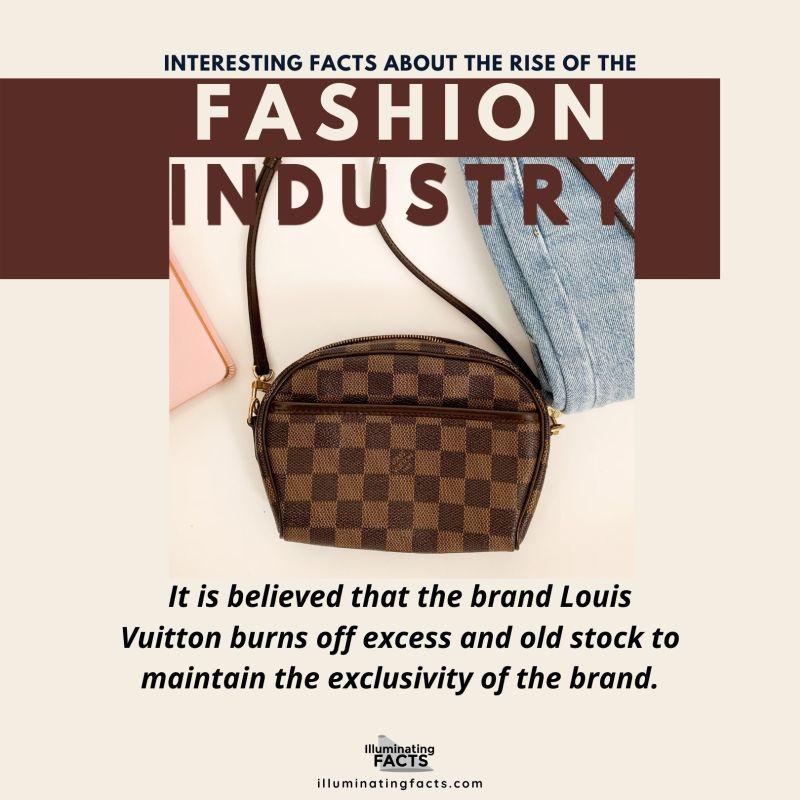 It is believed that the brand Louis Vuitton burns off excess and old stock to maintain the exclusivity of the brand
