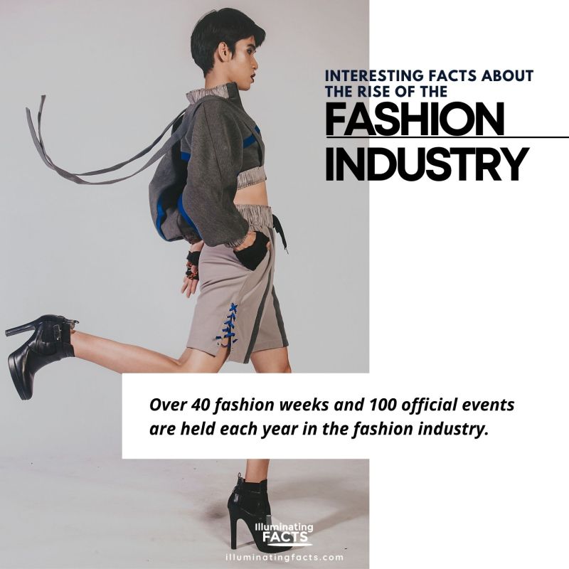 Over 40 fashion weeks and 100 official events are held each year in the fashion industry