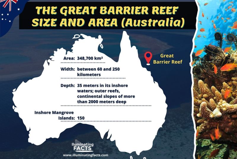 THE GREAT BARRIER REEF SIZE AND AREA