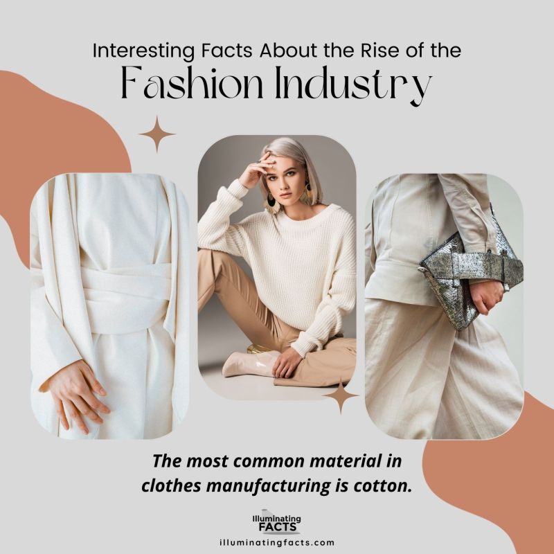 The most common material in clothes manufacturing is cotton