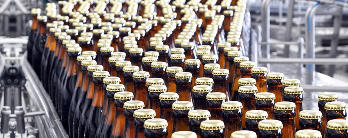 bottles of beer-in-a-factory
