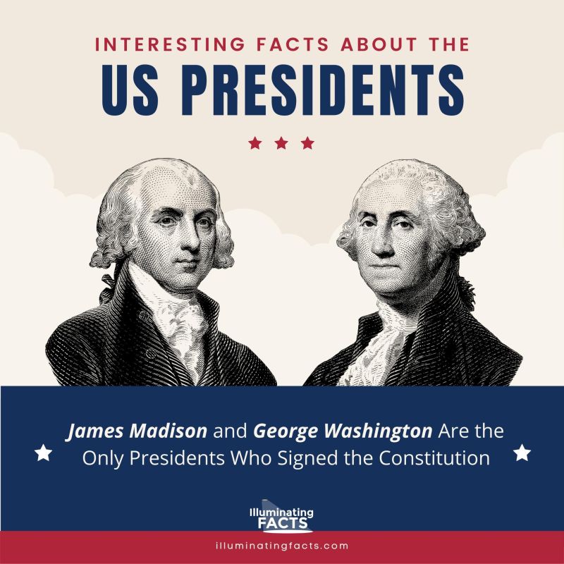 interesting facts about US presidents James Madison & George Washington amp; 