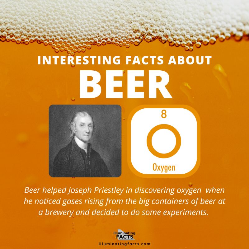 Beer helped Joseph Priestley in discovering oxygen