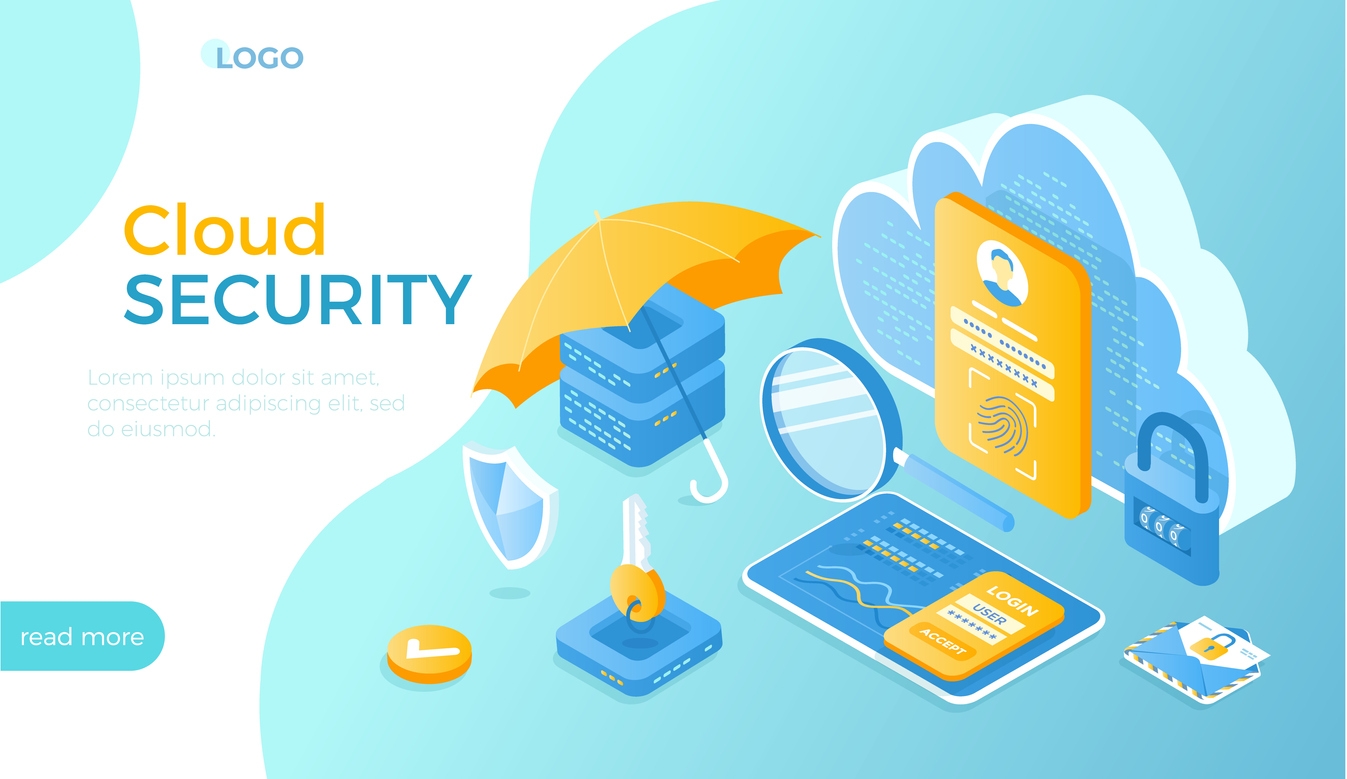 Cloud security illustration