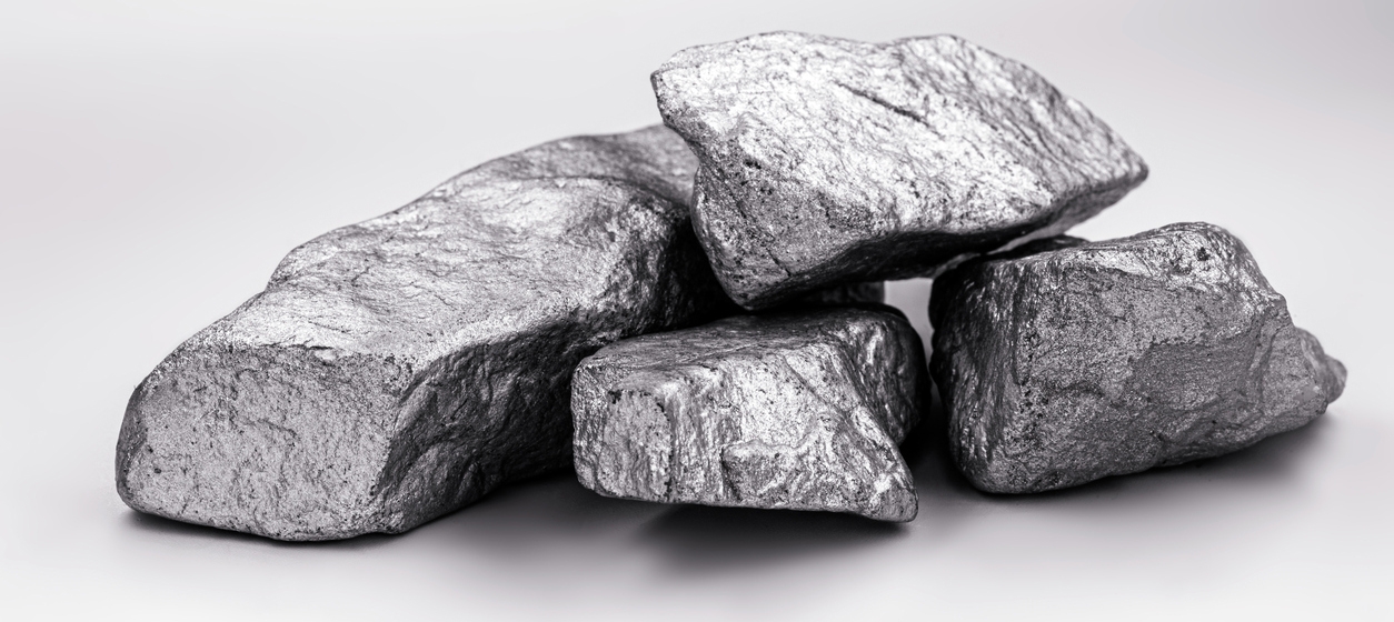 Cobalt stone on isolated white background. Industrial ore used in construction and medicine