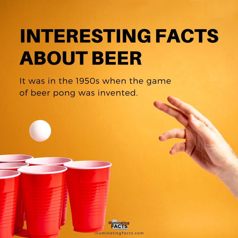 It was in the 1950s when the game of beer pong was invented