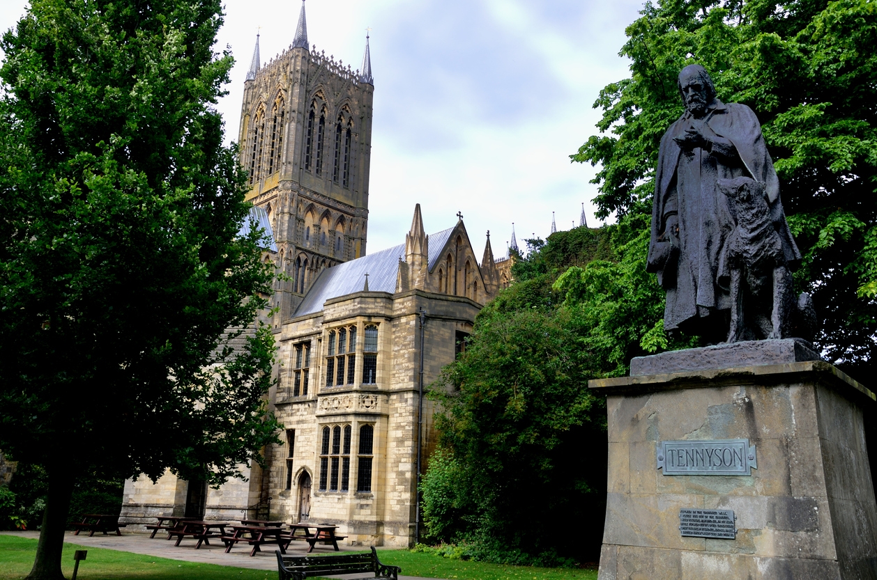 Lincoln Cathedral has a statue of Lord Tennyson