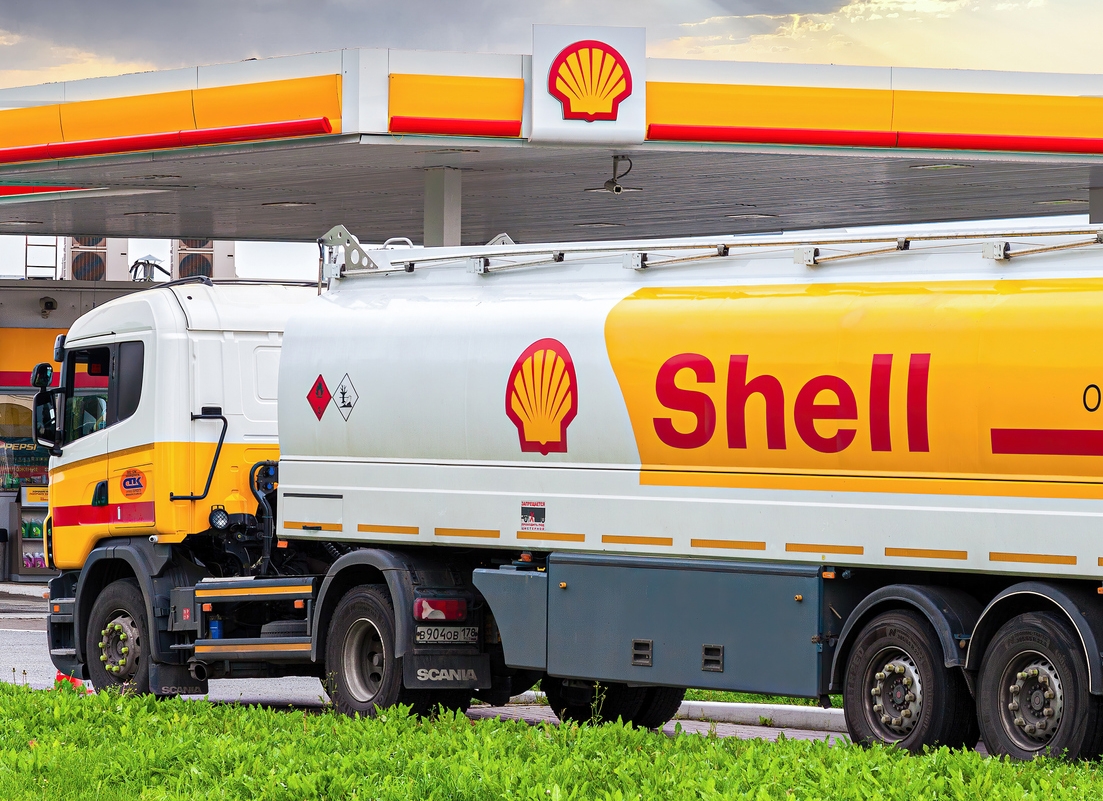Shell Oil Truck at the gas station