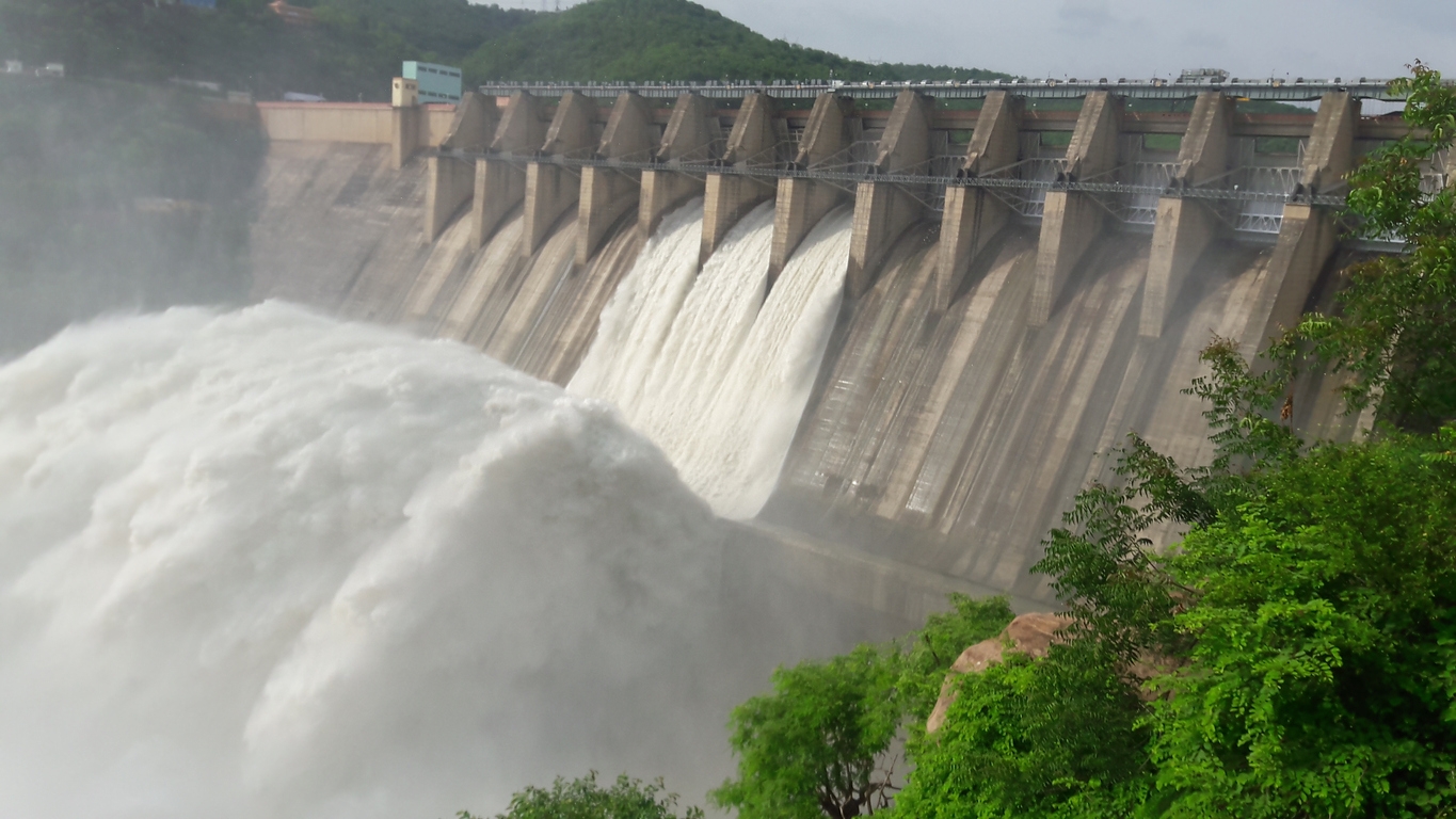 Srisailam Dam Reservior, India