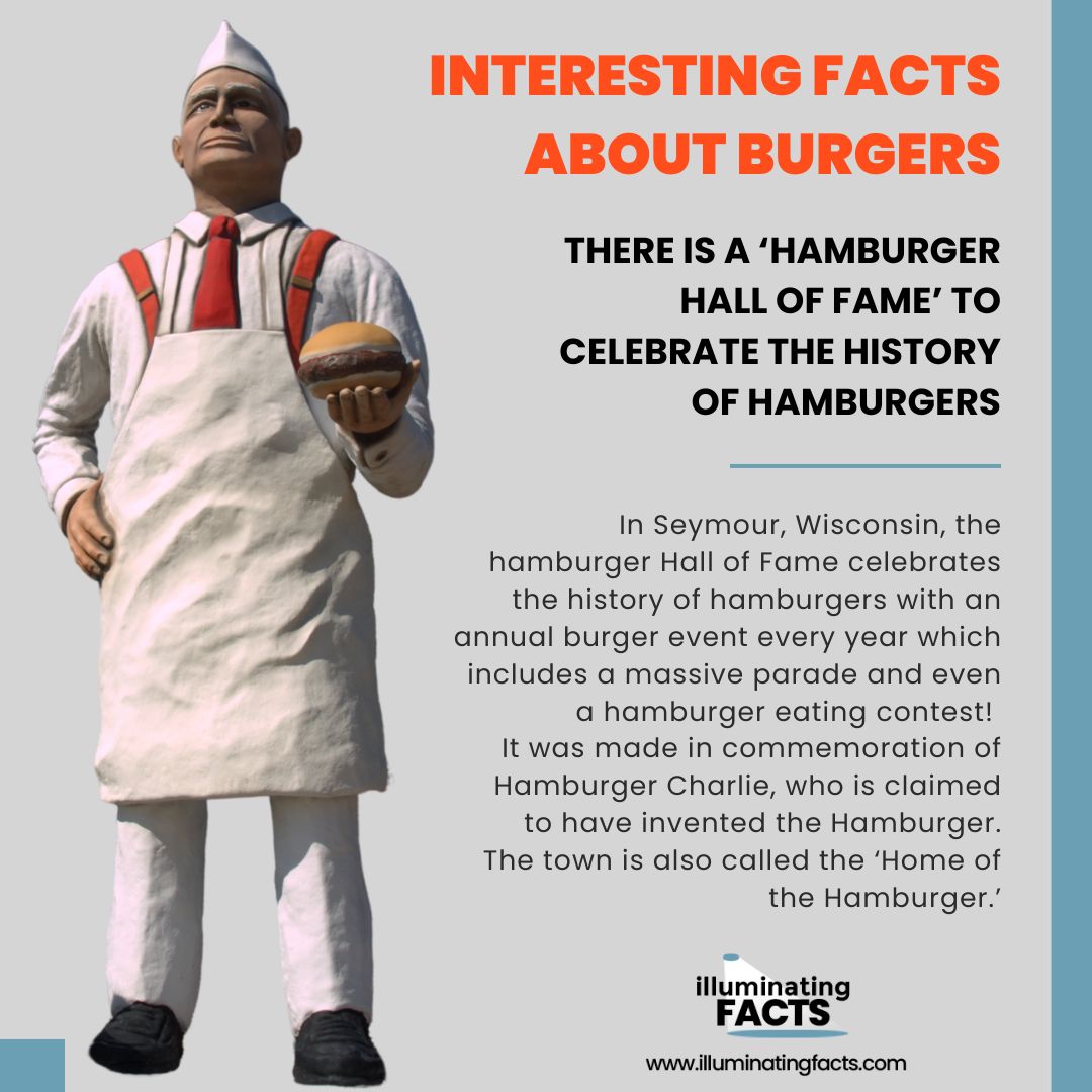 There is a ‘Hamburger Hall of Fame’ to Celebrate the history of hamburgers