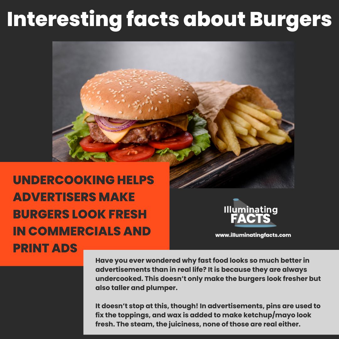 Undercooking helps advertisers make burgers look fresh in commercials and print ads