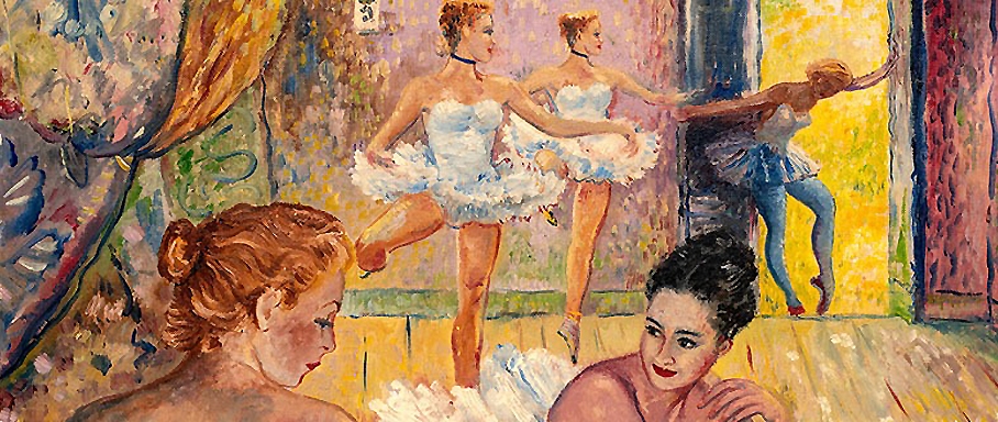 Young-Ballerinas-in-Dance-Studio-Impressionist-Painting