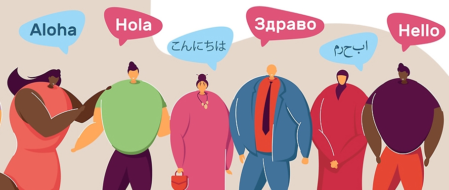 an-illustration-of-a-group-of-people-with-different-languages