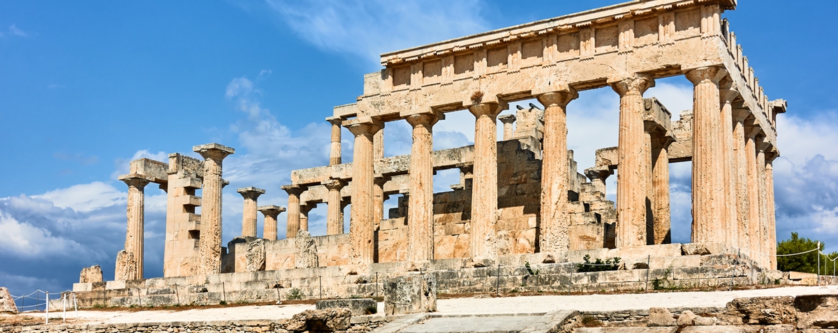 the Temple of Aphaia on Aegina in Greece