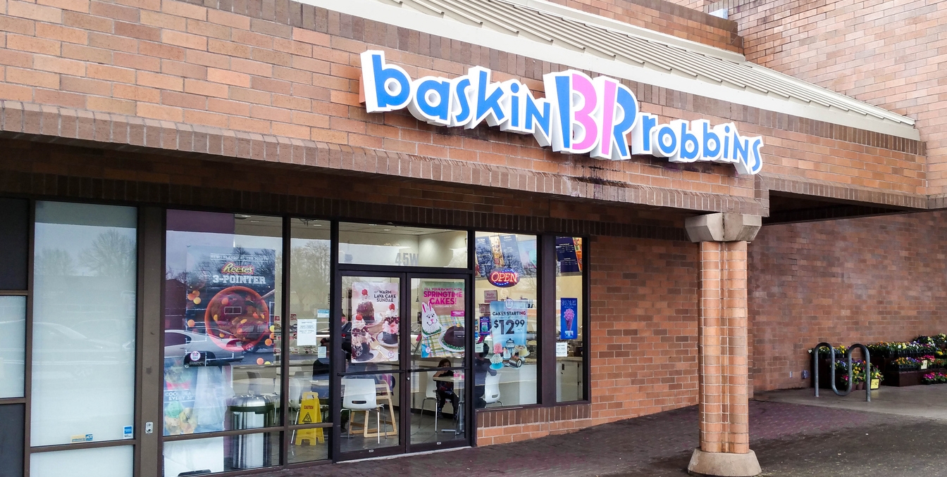 Exterior of Baskin Robbins 31 Flavors Ice Cream