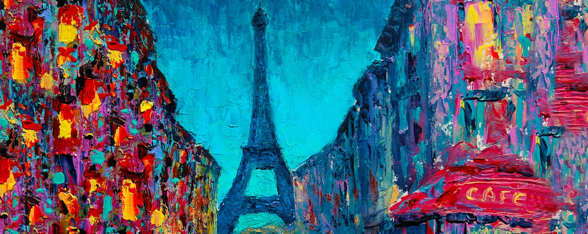 Impressionist art of a Paris Street