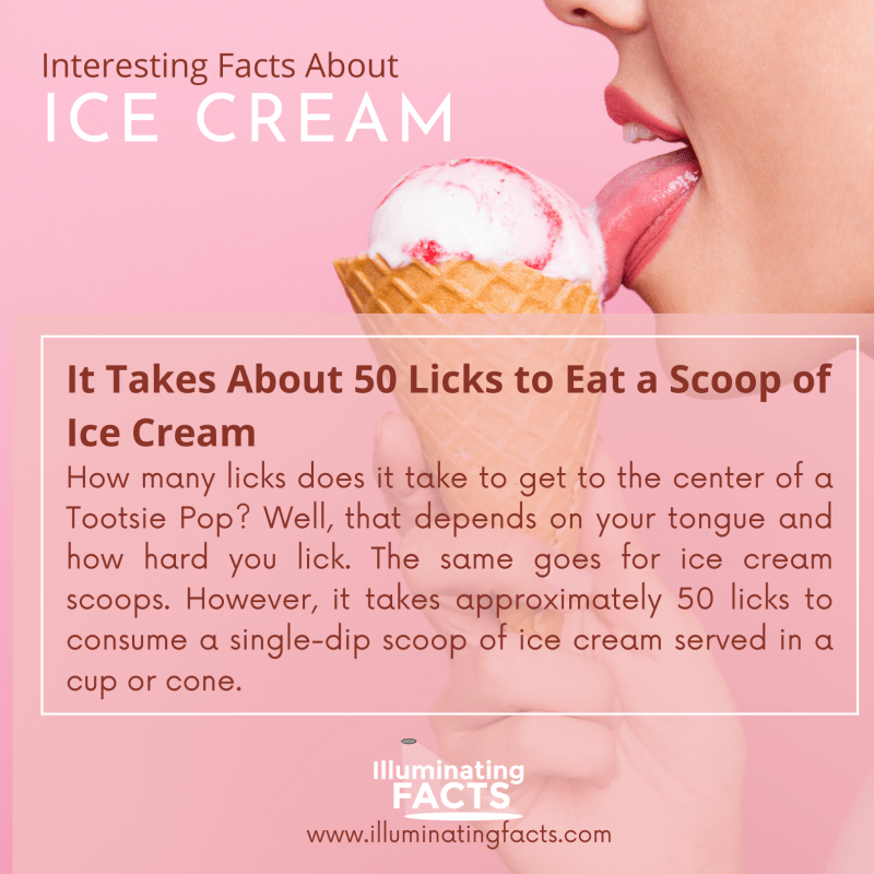 It Takes About 50 Licks to Eat a Scoop of Ice Cream