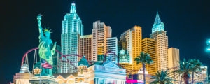 Las Vegas skyline illuminated at night