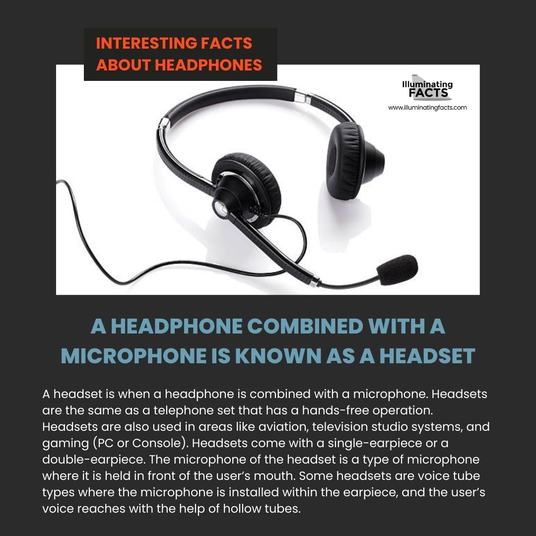 A Headphone Combined with a Microphone is known as a Headset