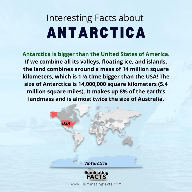 Antarctica is bigger than the United States of America
