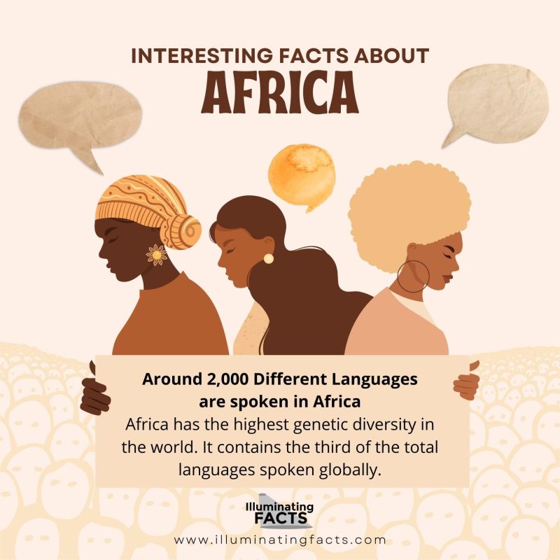 Around 2,000 Different Languages are spoken in Africa
