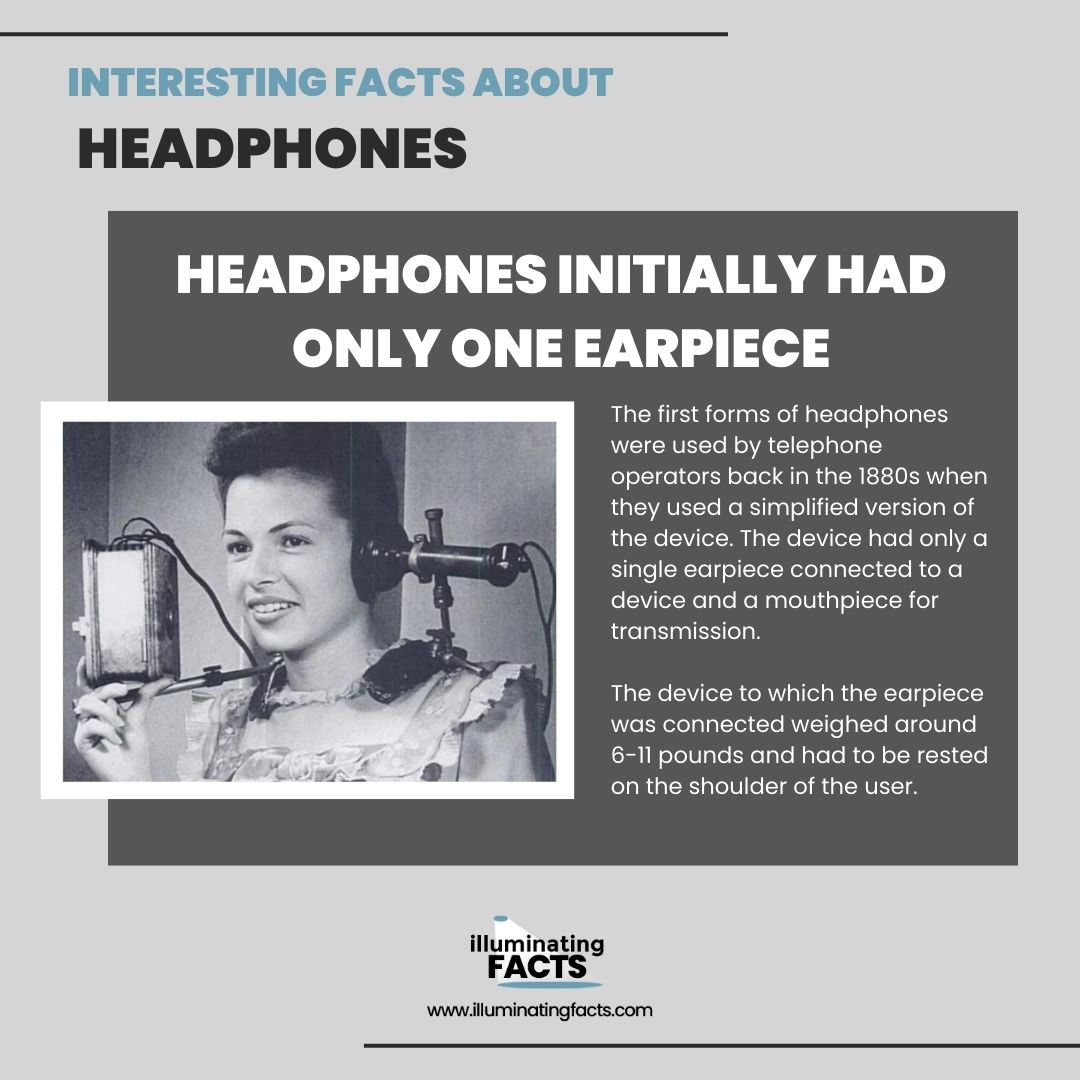 Headphones Initially Had Only One Earpiece