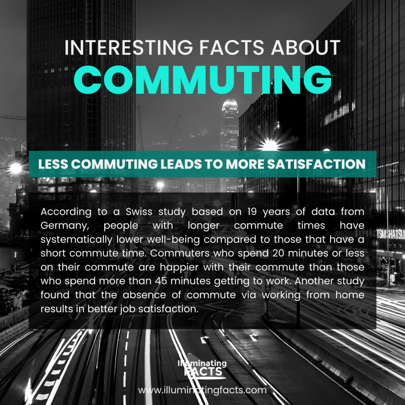 Less Commuting Leads to More Satisfaction