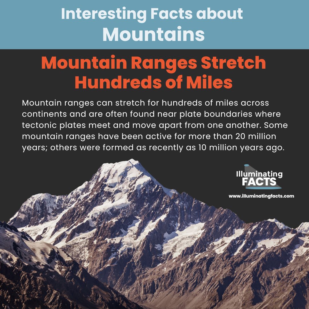 Mountain Ranges Stretch Hundreds of Miles