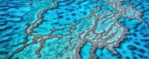 Seascape of Great Barrier Reef in Queensland, Australia