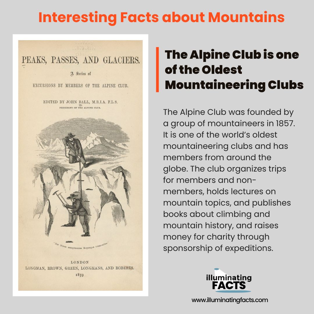 The Alpine Club is one of the Oldest Mountaineering Clubs