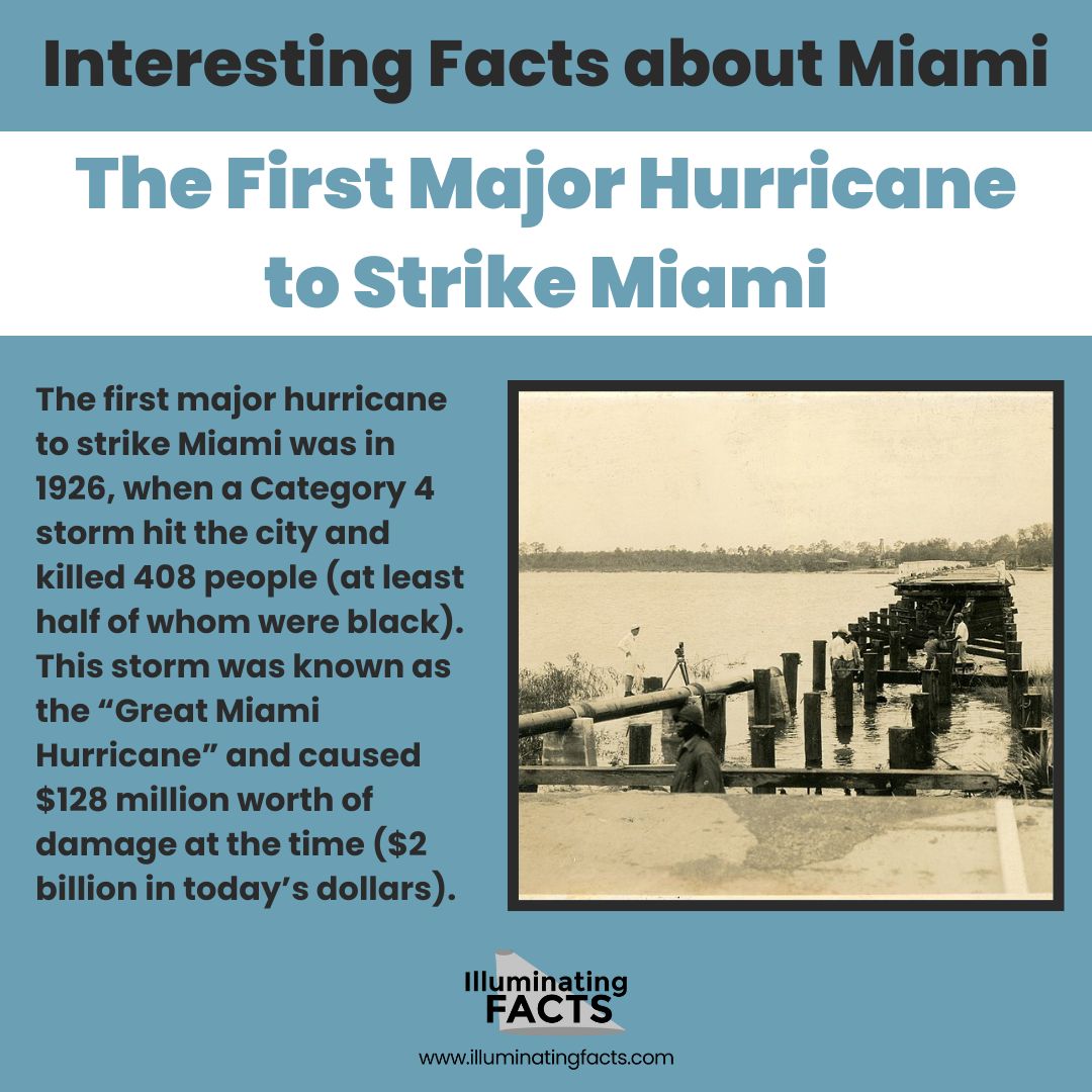 The First Major Hurricane to Strike Miami