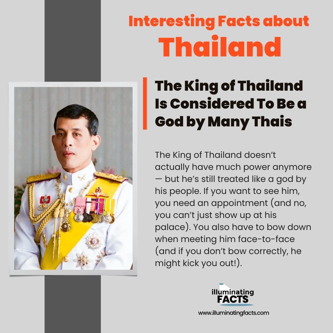 The King of Thailand Is Considered To Be a God by Many Thais